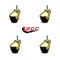 Service Caster 2 Inch Bright Brass Hooded 3/8 Inch Threaded Stem Ball Casters SCC, 4PK SCC-TS01S20-POS-BB-38-4 - alternate 1